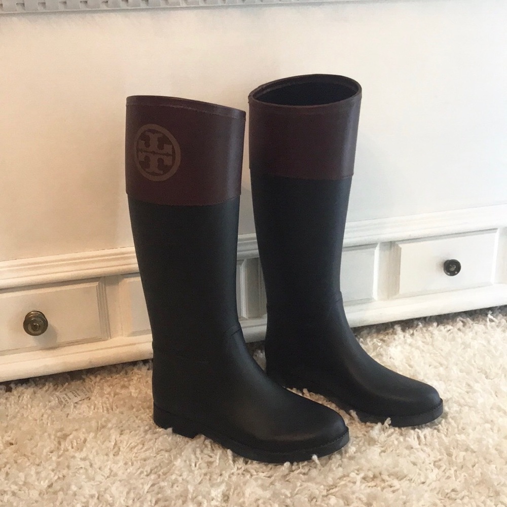 Tory Burch Rain Boots size 8